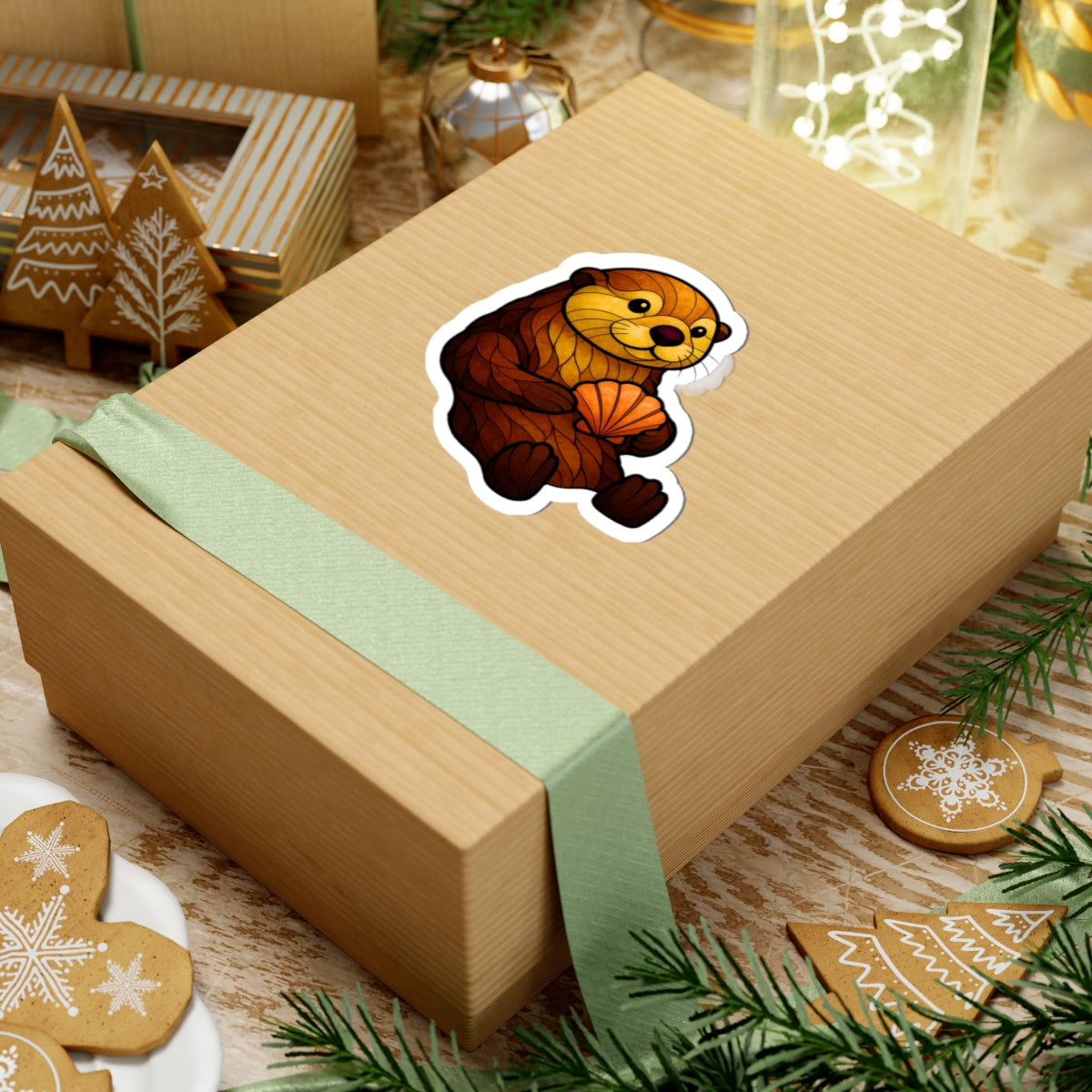 Fractured Nature – Otter Mosaic Sticker | Keep Going Design Co.