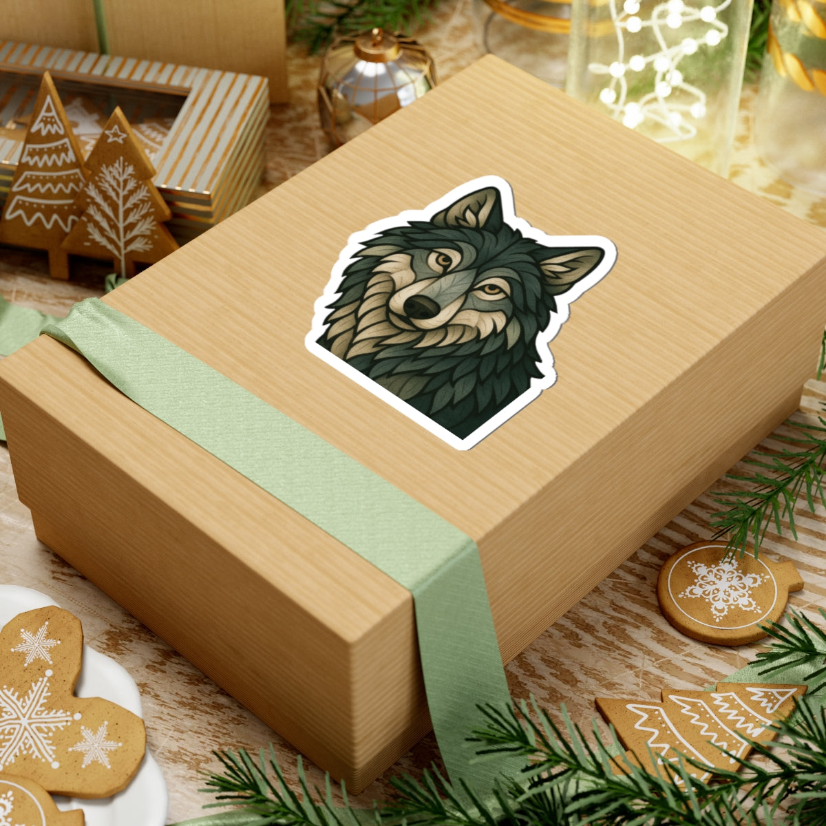 Fractured Nature – Wolf Mosaic Sticker | Keep Going Design Co.