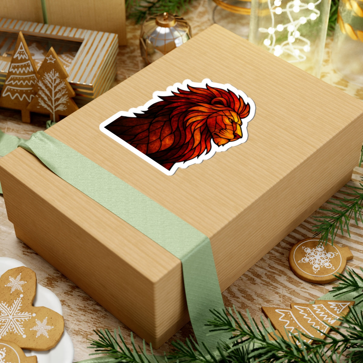 Fractured Nature – Lion Mosaic Sticker | Keep Going Design Co.