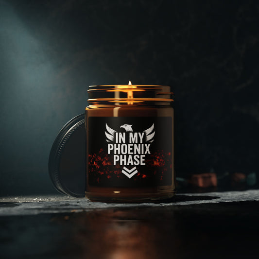 Phoenix Phase – Scented Soy Candle (Amber Jar) | Keep Going Design Co.