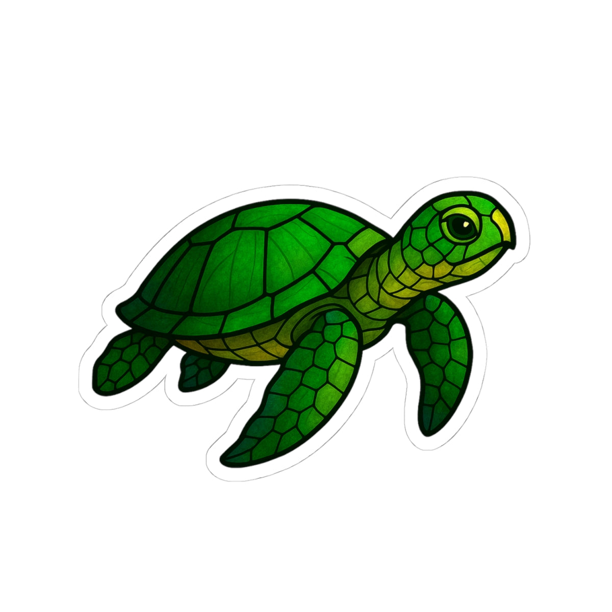 Fractured Nature – Turtle Mosaic Sticker | Keep Going Design Co.