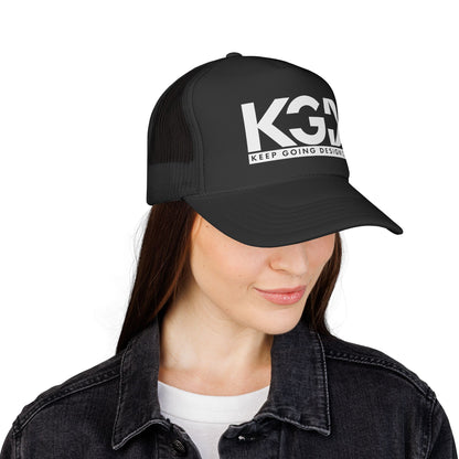KGD Logo – Classic Black Trucker Hat | Keep Going Design Co.
