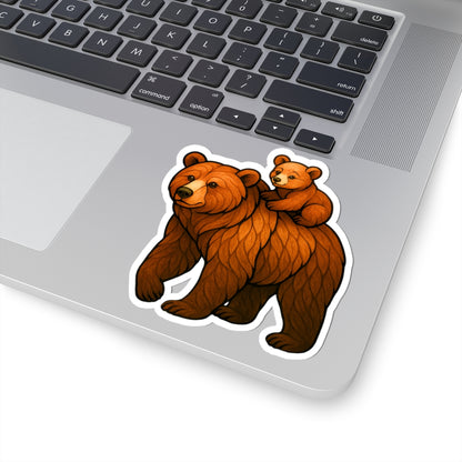 Fractured Nature – Bear Mosaic Sticker | Keep Going Design Co.