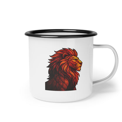 Fractured Nature – Lion Enamel Camp Mug | Keep Going Design Co.