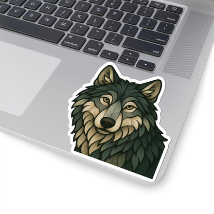 Fractured Nature – Wolf Mosaic Sticker | Keep Going Design Co.