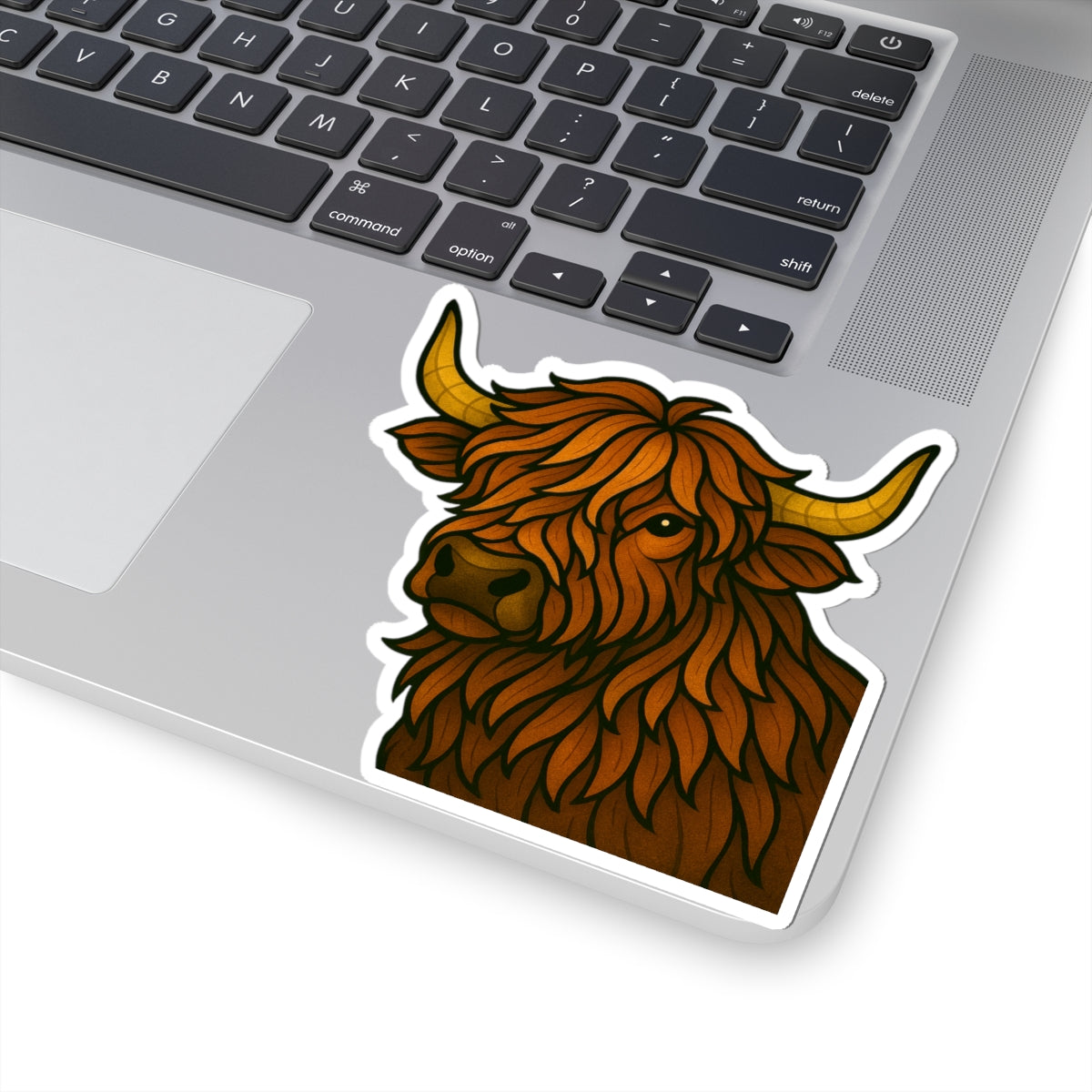 Fractured Nature – Highland Cow Mosaic Sticker | Keep Going Design Co.