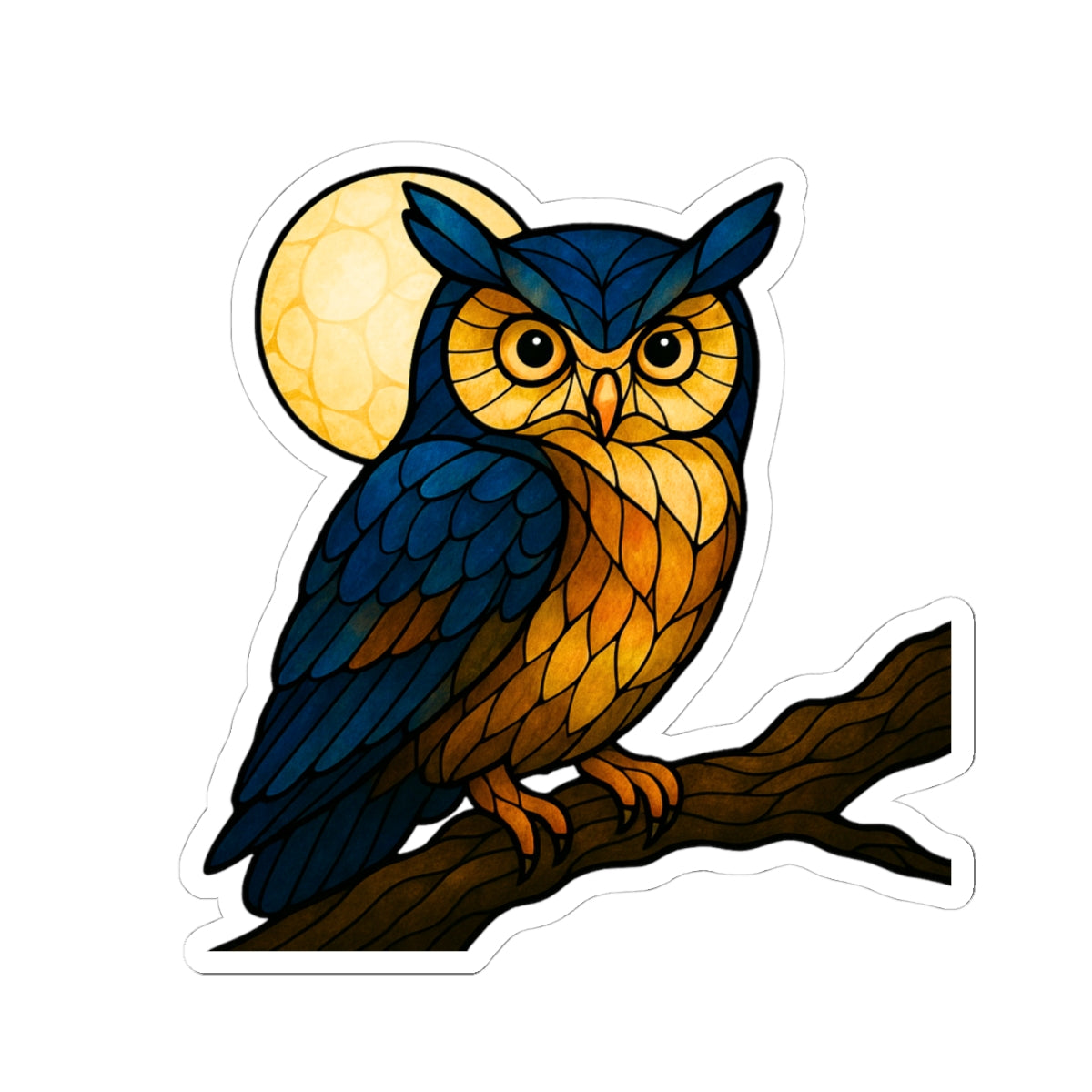 Fractured Nature – Owl Mosaic Sticker | Keep Going Design Co.