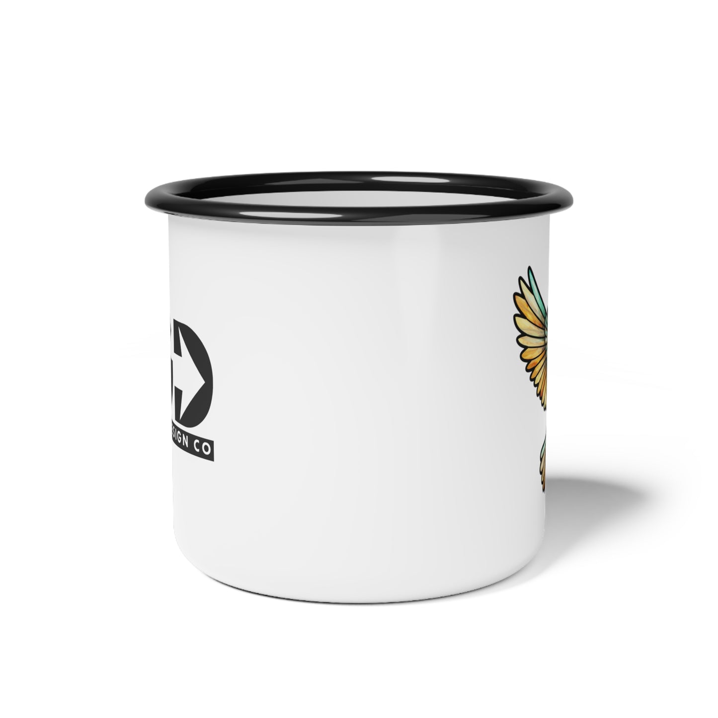 Fractured Nature – Dove Enamel Camp Mug | Keep Going Design Co.