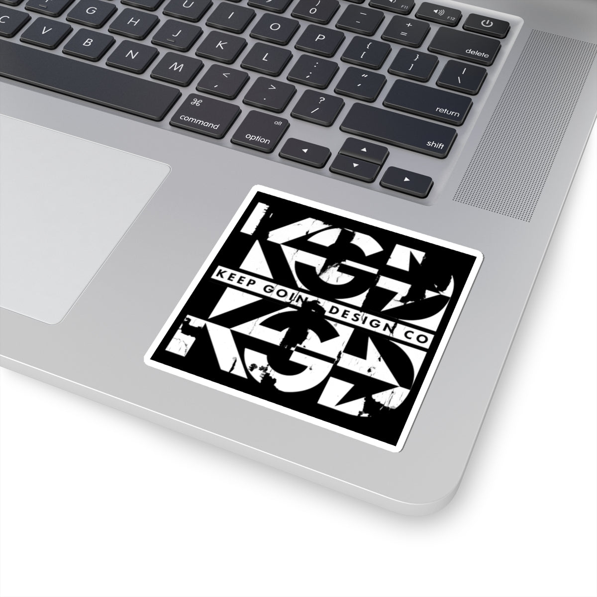 KGD STACKD Peel – Distressed Layered Logo Sticker