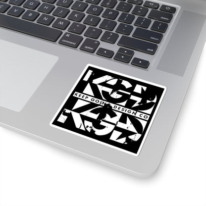 KGD STACKD Peel – Distressed Layered Logo Sticker