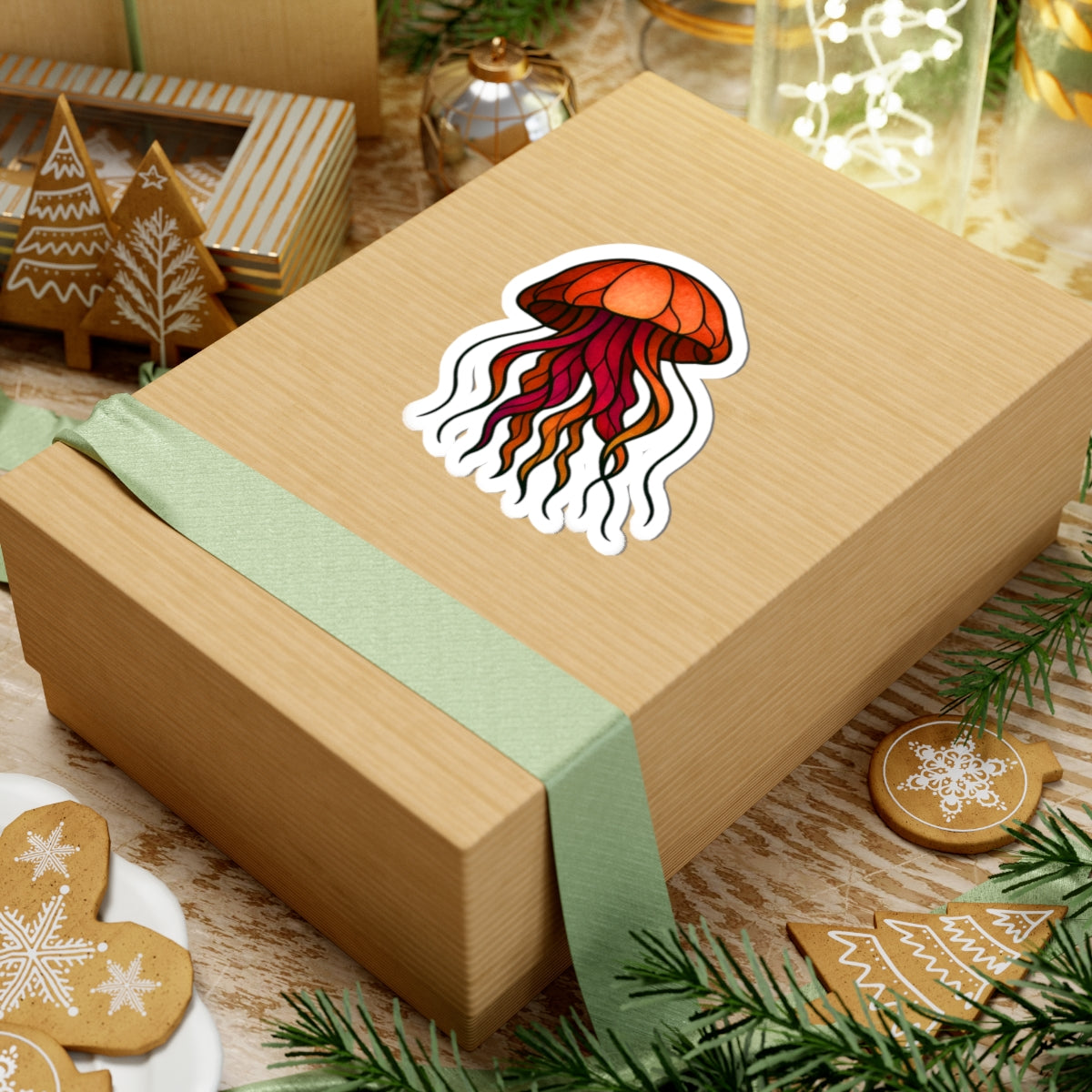 Fractured Nature – Jellyfish Mosaic Sticker | Keep Going Design Co.