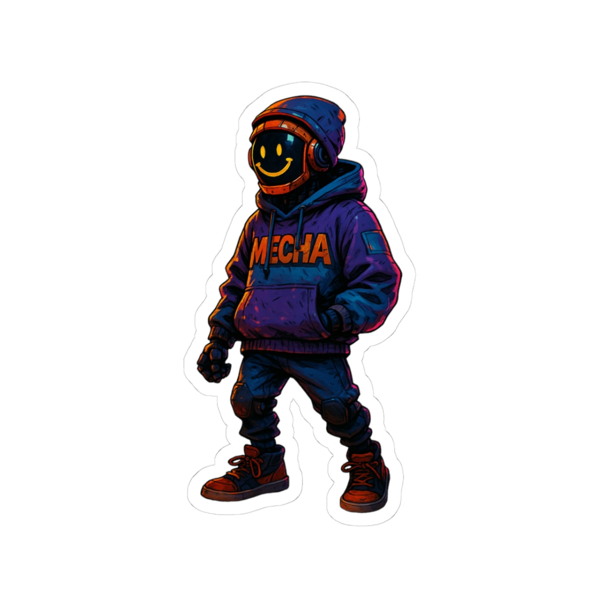 Broken Code – Mecha Sticker | Keep Going Design Co.