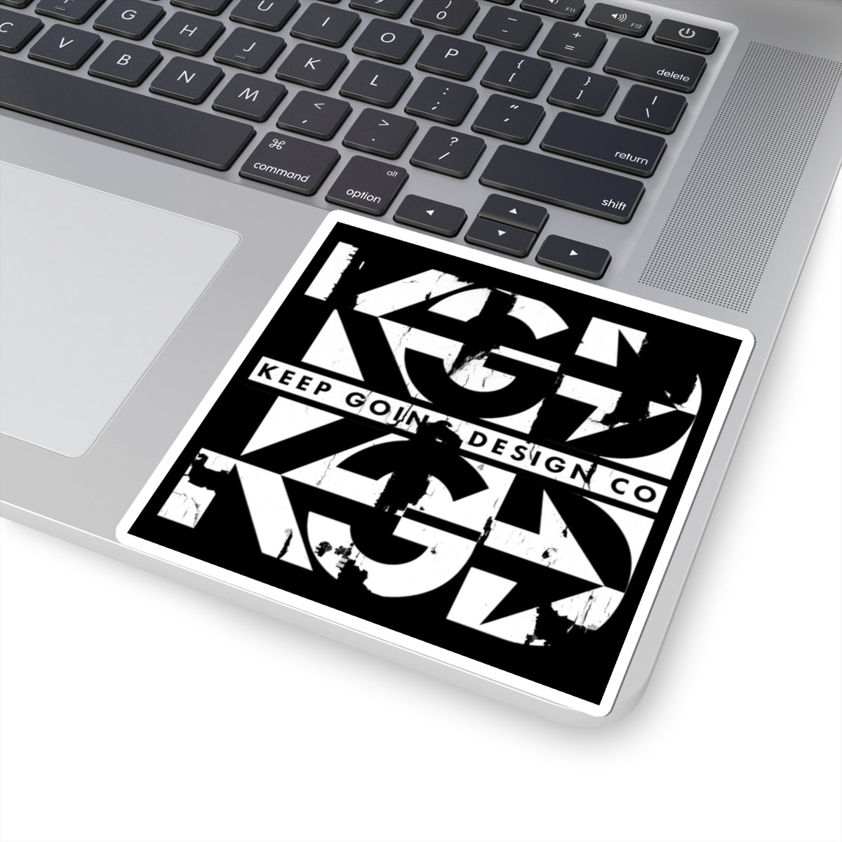 KGD STACKD Peel – Distressed Layered Logo Sticker