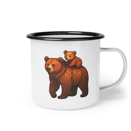 Fractured Nature – Bear Enamel Camp Mug | Keep Going Design Co.