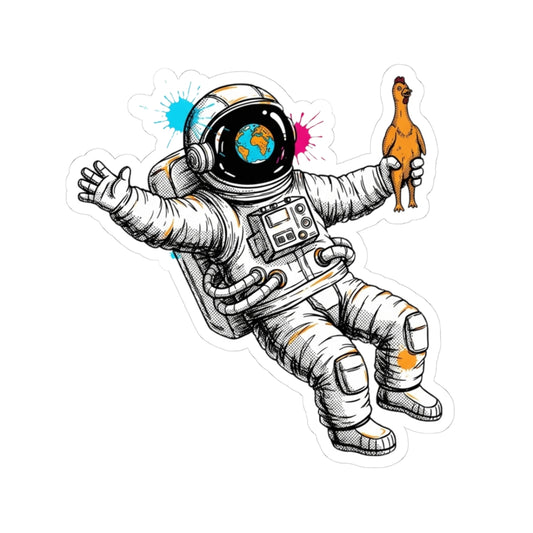 Astro-Nots – Cosmic Chicken Sticker | Keep Going Design Co.