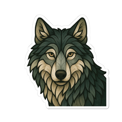 Fractured Nature – Wolf Mosaic Sticker | Keep Going Design Co.