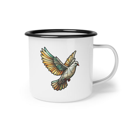 Fractured Nature – Dove Enamel Camp Mug | Keep Going Design Co.