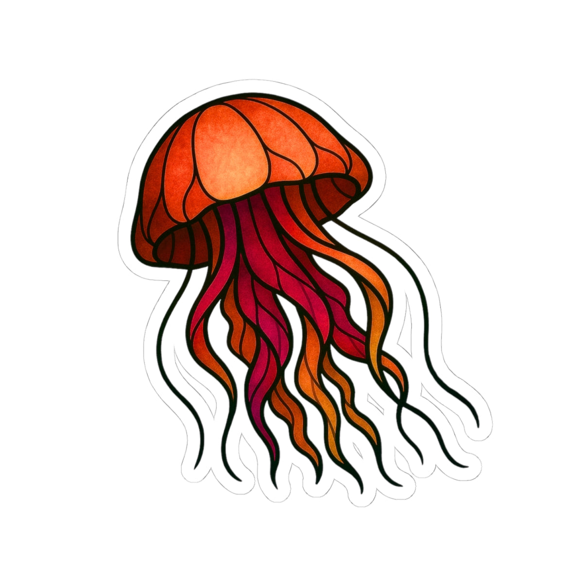 Fractured Nature – Jellyfish Mosaic Sticker | Keep Going Design Co.