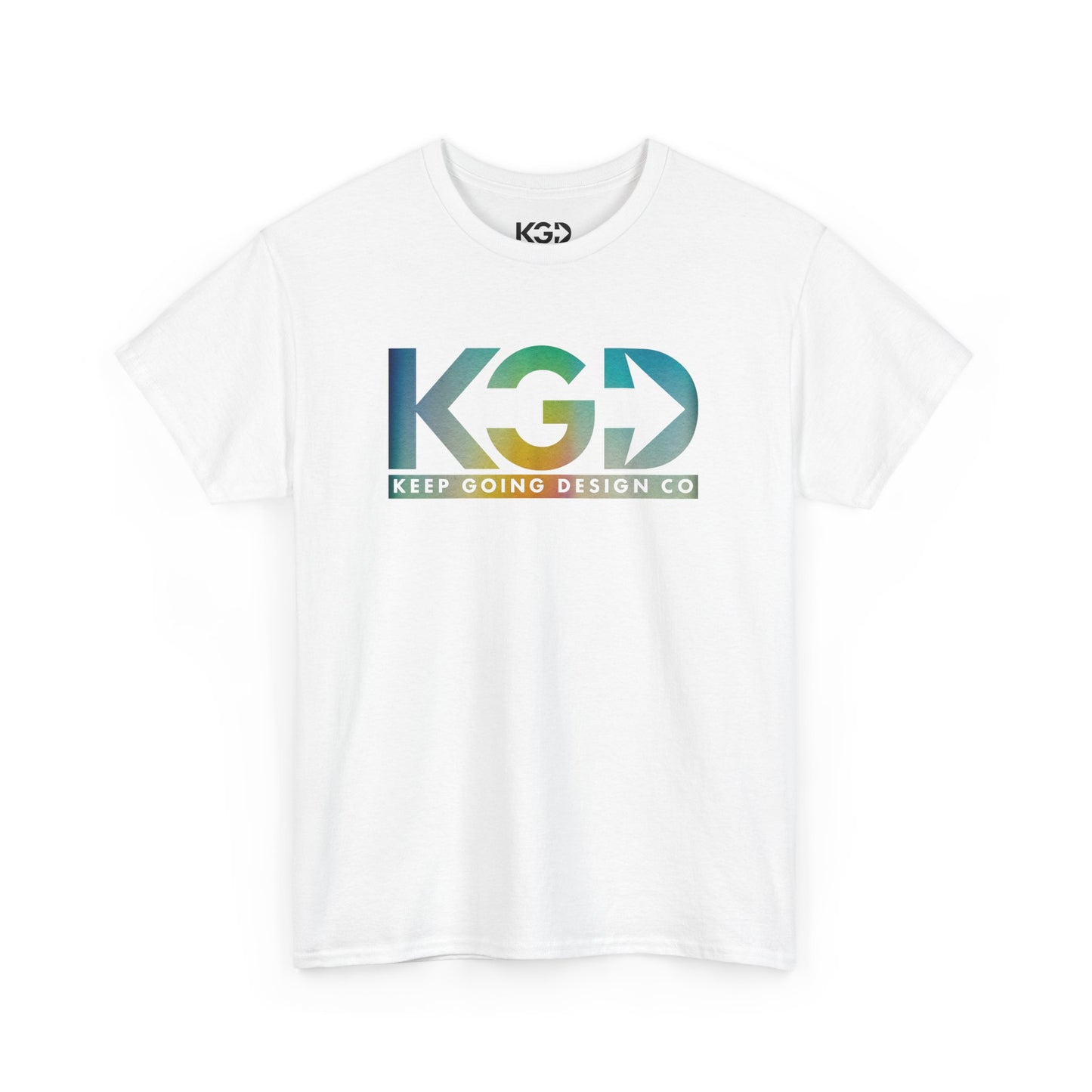 KGD Chromatic – Retro Gradient Logo Tee | Keep Going Design Co.