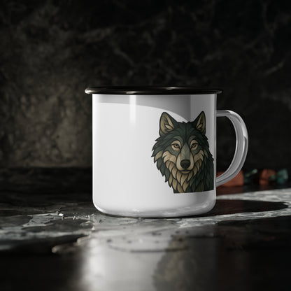 Fractured Nature – Wolf Enamel Camp Mug | Keep Going Design Co.