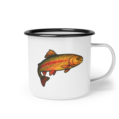 Fractured Nature – Trout Enamel Camp Mug | Keep Going Design Co.