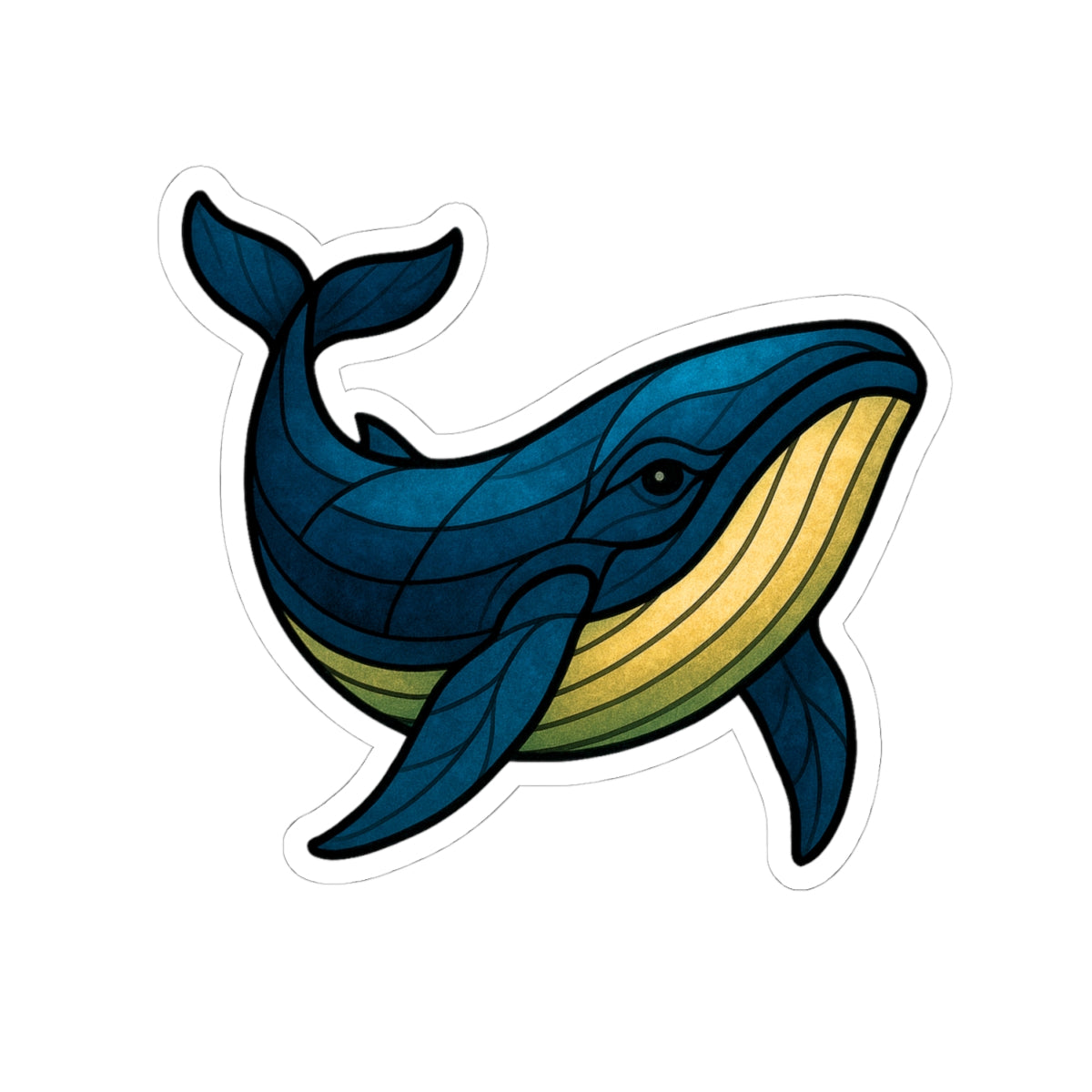 Fractured Nature – Whale Mosaic Sticker | Keep Going Design Co.