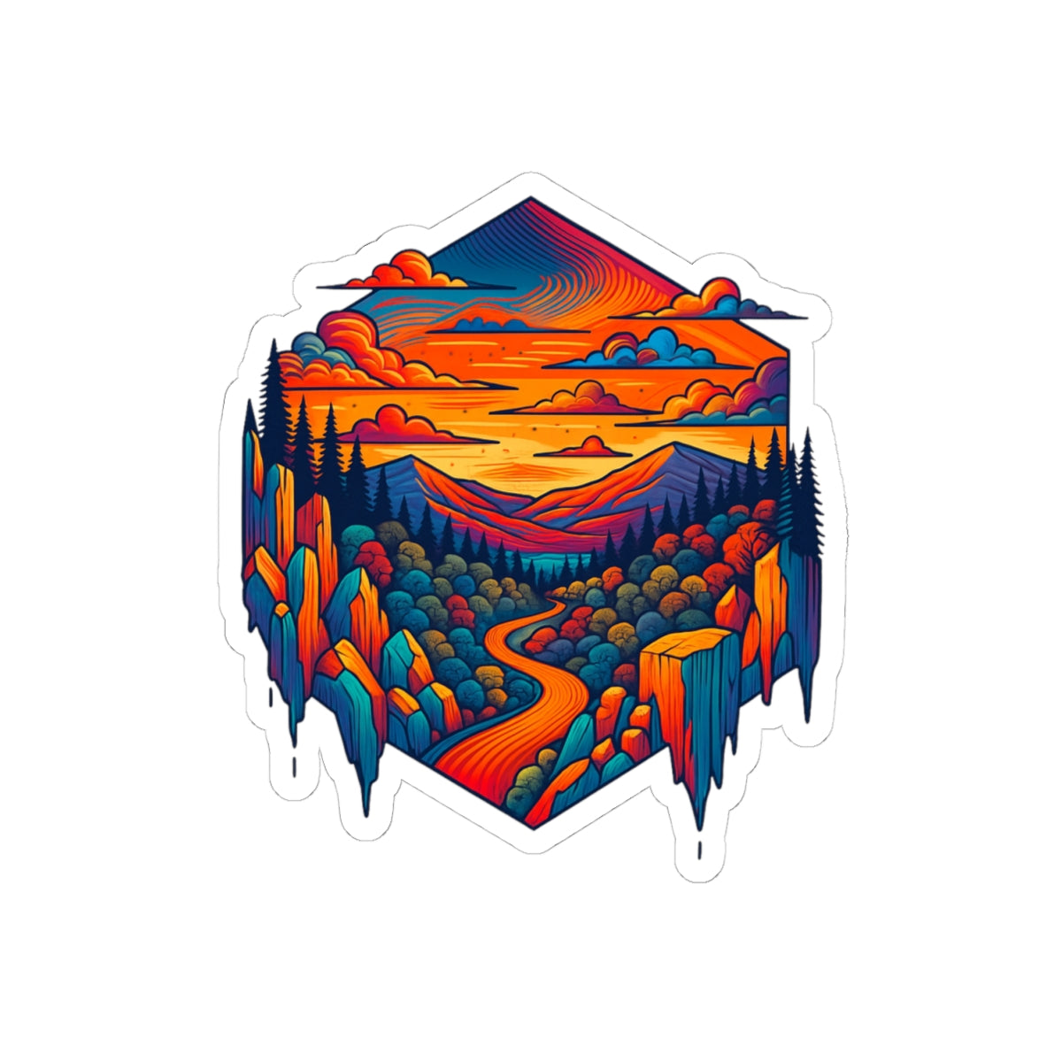 Slipscapes – Sunset Sticker | Keep Going Design Co.