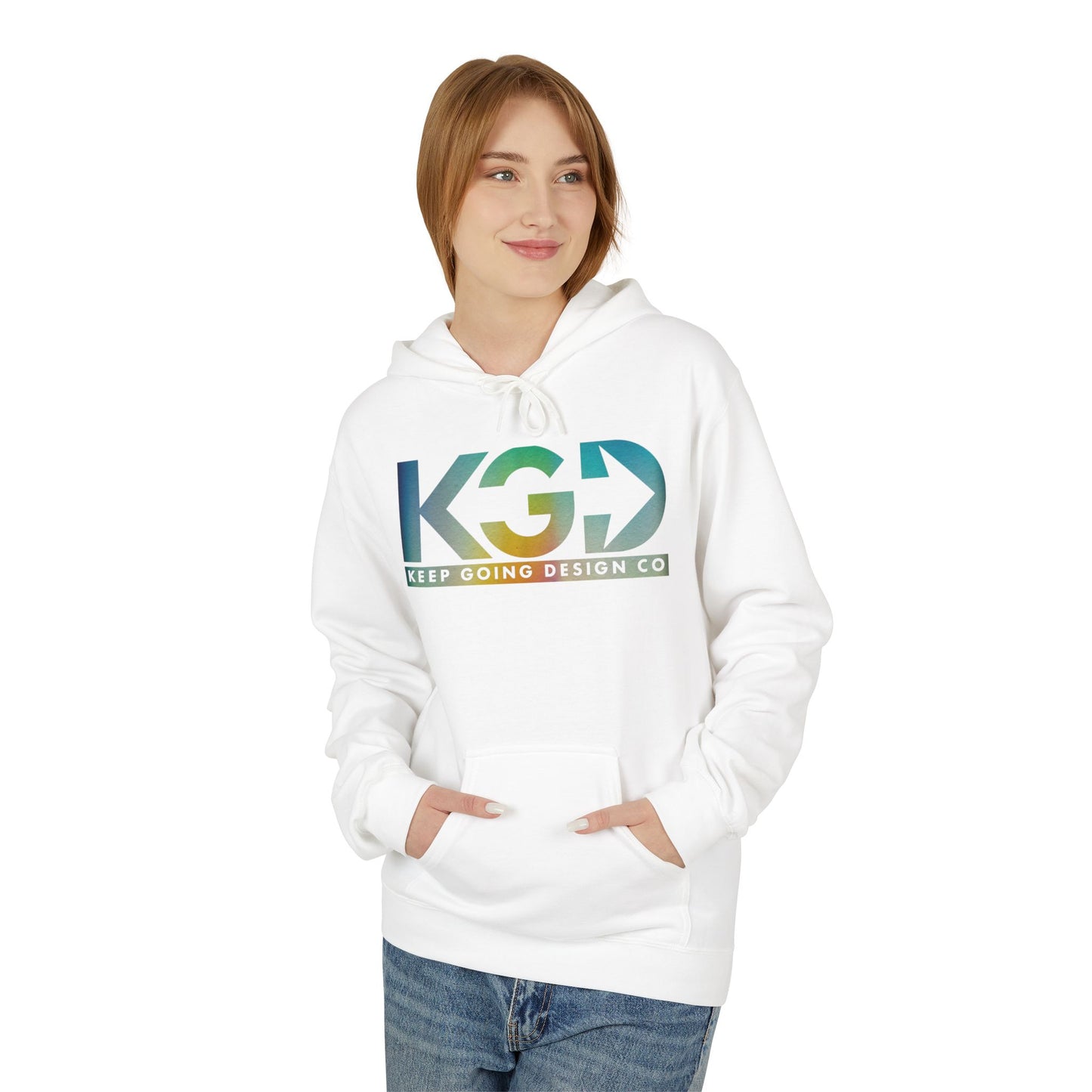 KGD Chromatic – Retro Gradient Logo Hoodie | Keep Going Design Co.