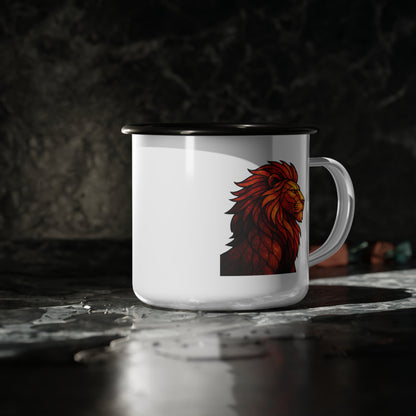 Fractured Nature – Lion Enamel Camp Mug | Keep Going Design Co.
