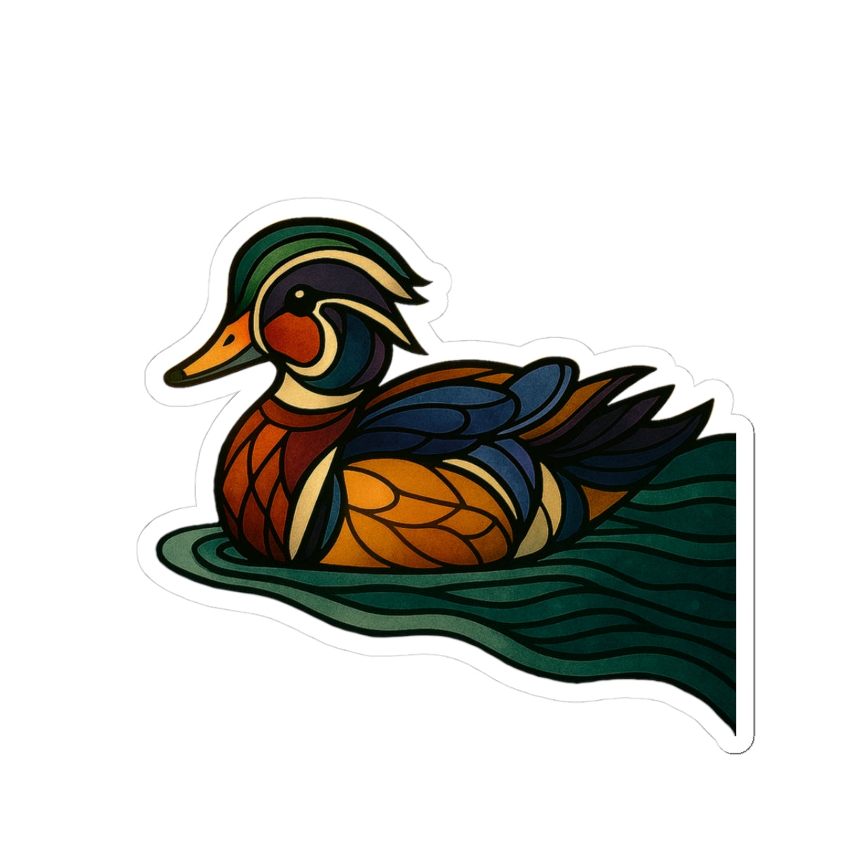 Fractured Nature – Duck Mosaic Sticker | Keep Going Design Co.