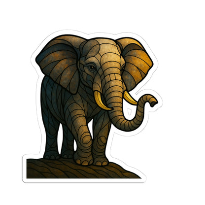 Fractured Nature – Elephant Mosaic Sticker | Keep Going Design Co.