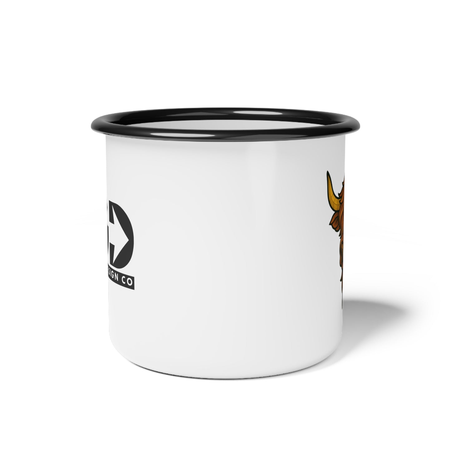 Fractured Nature – Highland Cow Enamel Camp Mug | Keep Going Design Co.