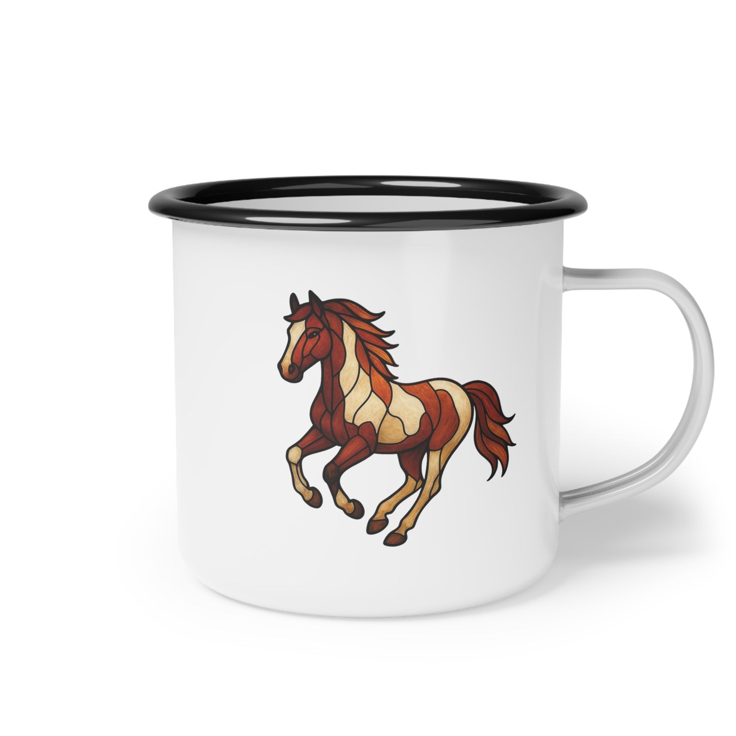 Fractured Nature – Horse Enamel Camp Mug | Keep Going Design Co.