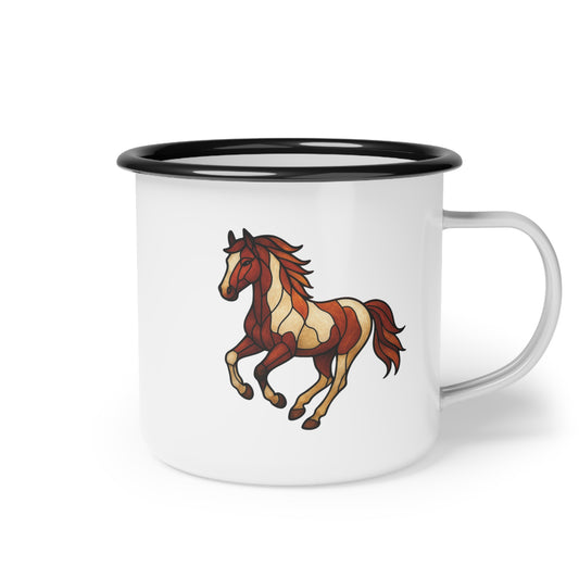 Fractured Nature – Horse Enamel Camp Mug | Keep Going Design Co.