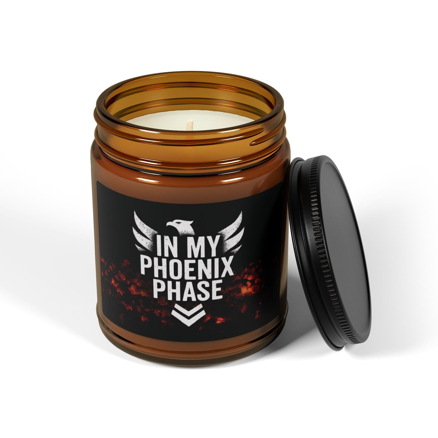 Phoenix Phase – Scented Soy Candle (Amber Jar) | Keep Going Design Co.