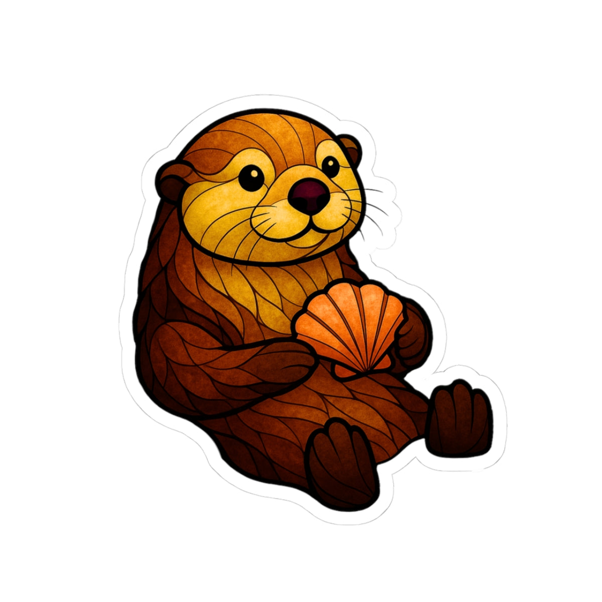 Fractured Nature – Otter Mosaic Sticker | Keep Going Design Co.