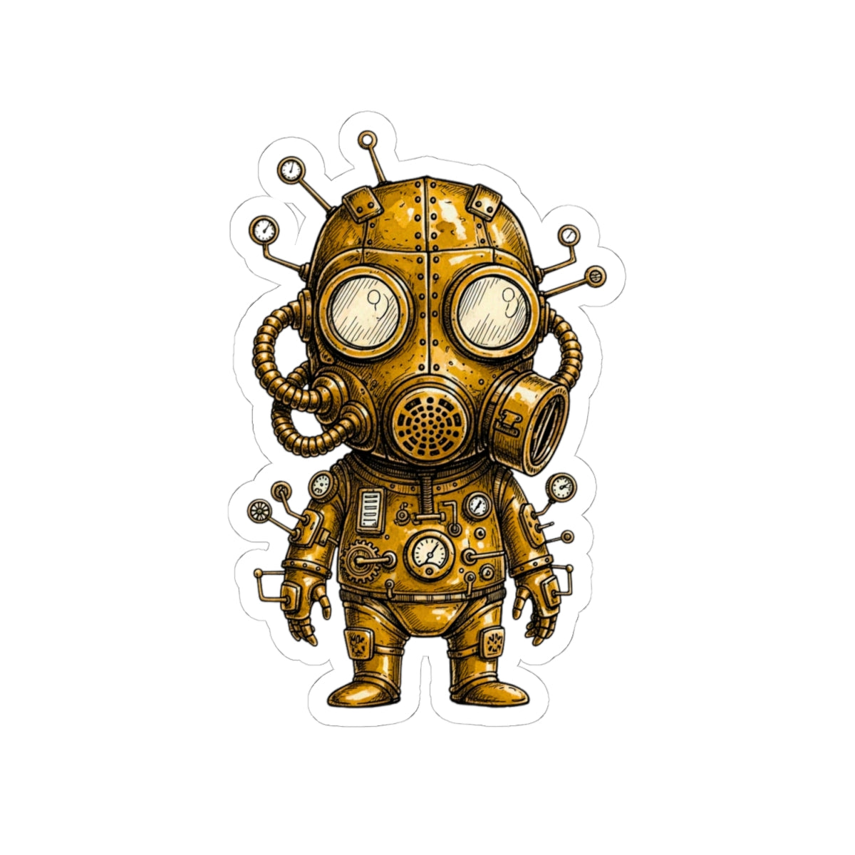 Wasteland Bros – Copper Carl Sticker | Keep Going Design Co.
