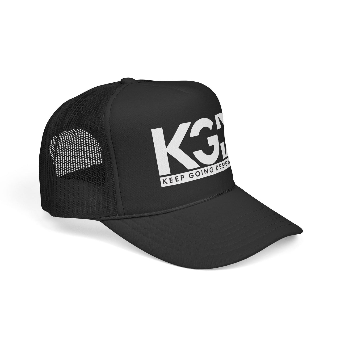 KGD Logo – Classic Black Trucker Hat | Keep Going Design Co.
