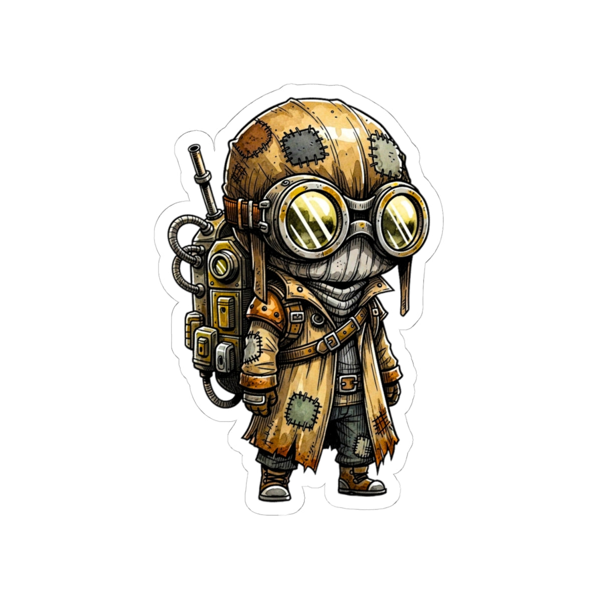 Wasteland Bros – Patchy Sticker | Keep Going Design Co.