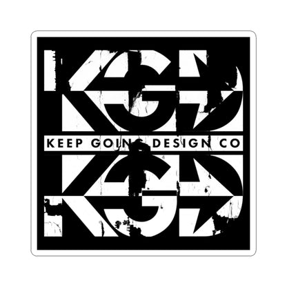 KGD STACKD Peel – Distressed Layered Logo Sticker