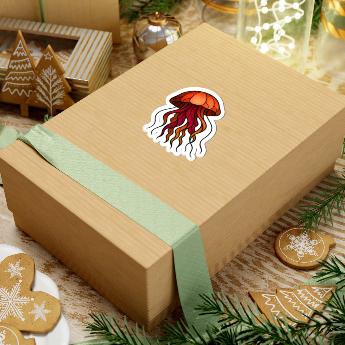 Fractured Nature – Jellyfish Mosaic Sticker | Keep Going Design Co.