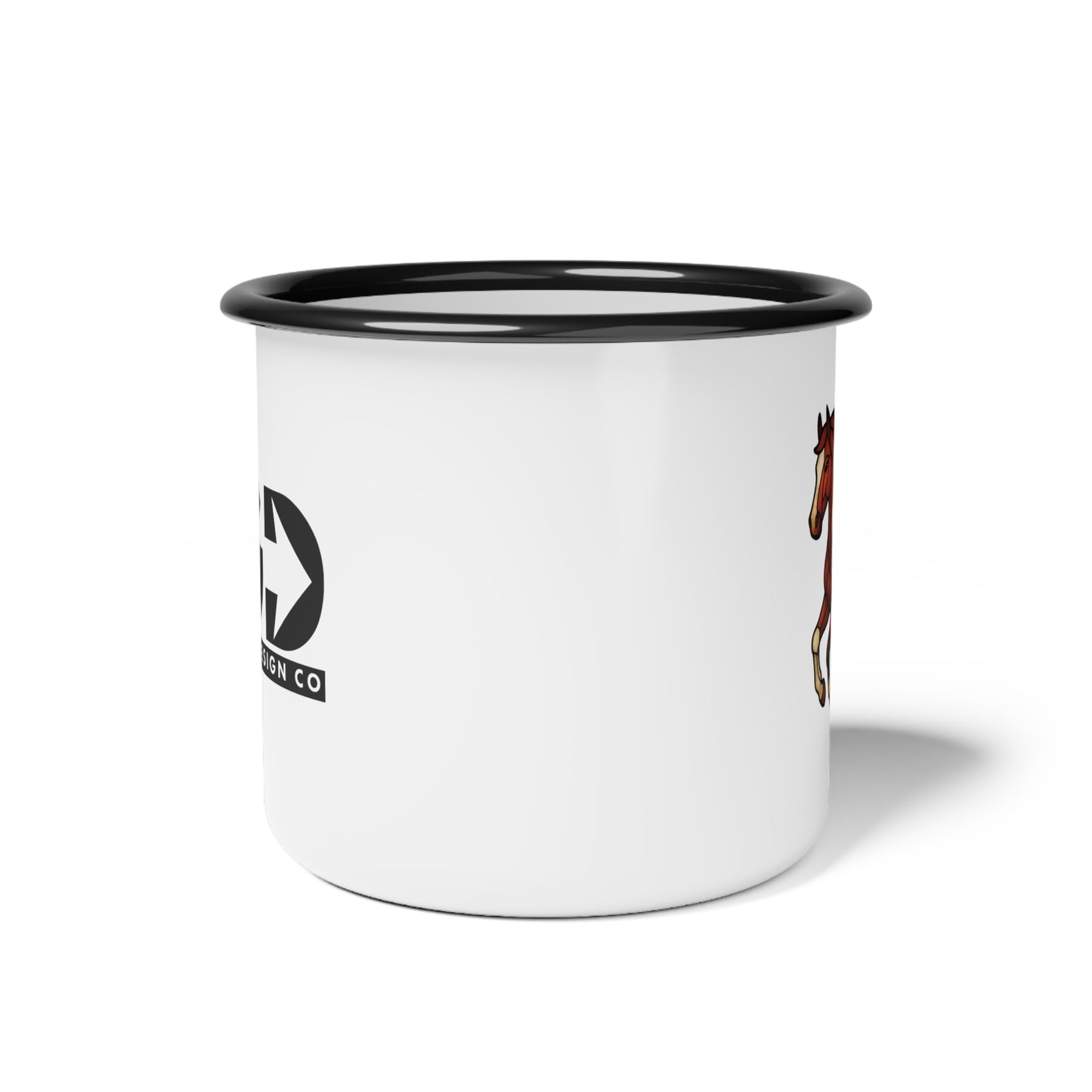 Fractured Nature – Horse Enamel Camp Mug | Keep Going Design Co.