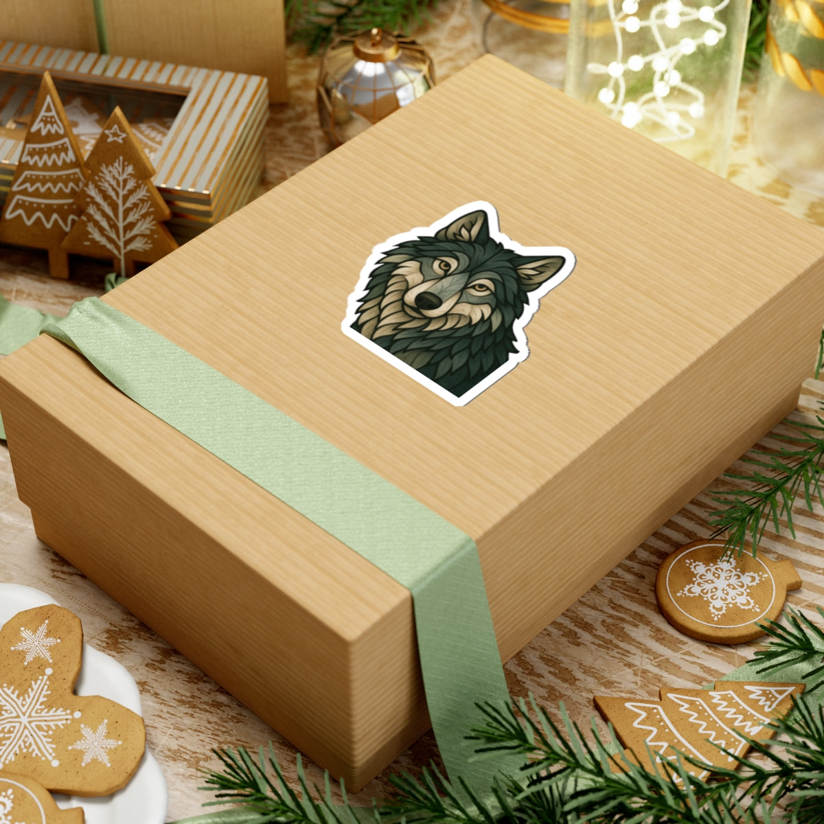 Fractured Nature – Wolf Mosaic Sticker | Keep Going Design Co.