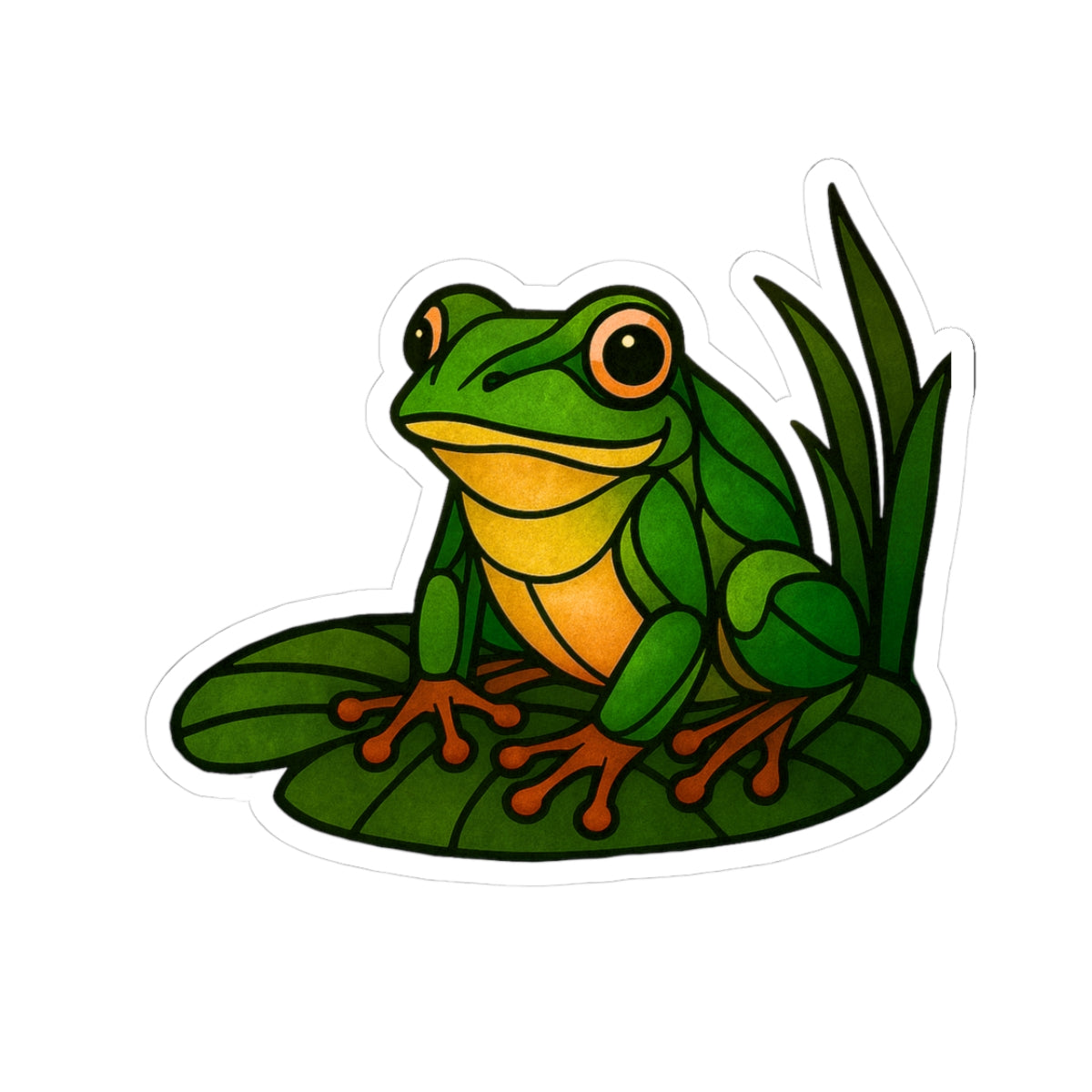 Fractured Nature – Frog Mosaic Sticker | Keep Going Design Co.