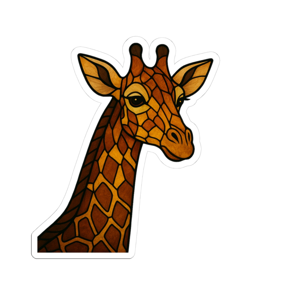 Fractured Nature – Giraffe Mosaic Sticker | Keep Going Design Co.