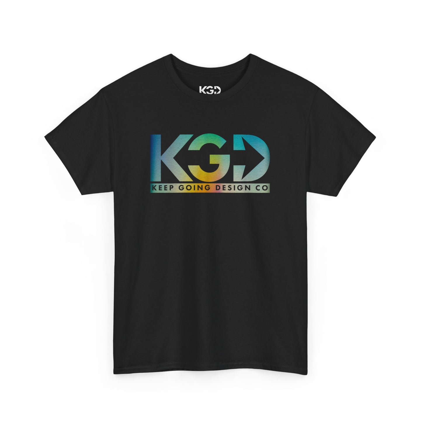 KGD Chromatic – Retro Gradient Logo Tee | Keep Going Design Co.