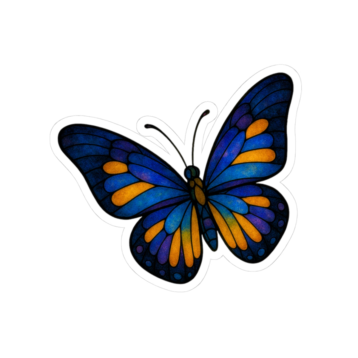 Fractured Nature – Butterfly Mosaic Sticker | Keep Going Design Co.