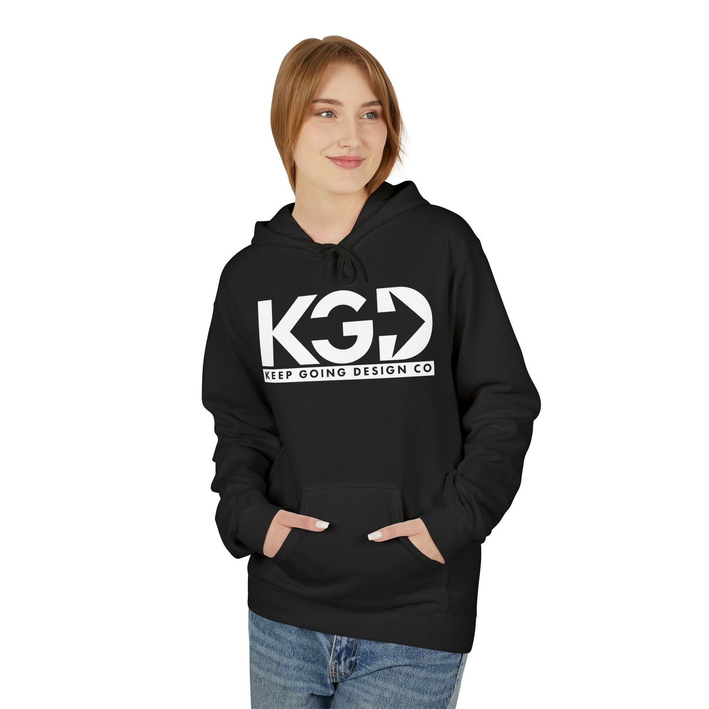KGD Classic Logo – Clean Monochrome Hoodie | Keep Going Design Co.