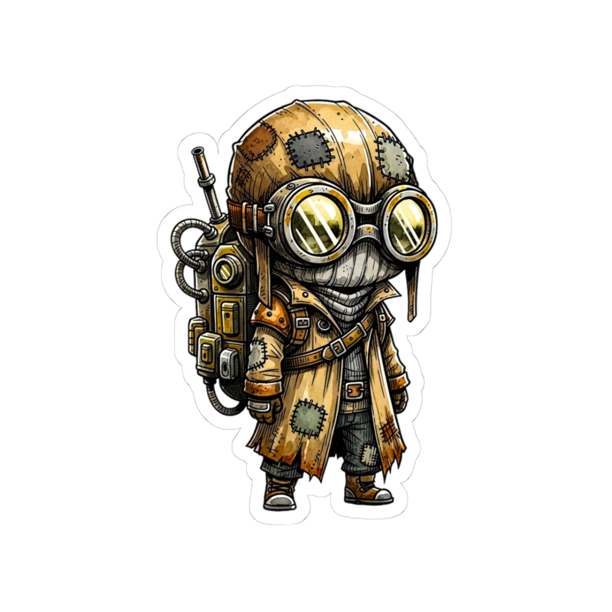 Wasteland Bros – Patchy Sticker | Keep Going Design Co.